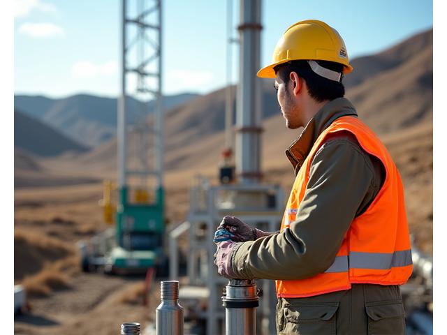 地熱井掘削現場の専門技術者