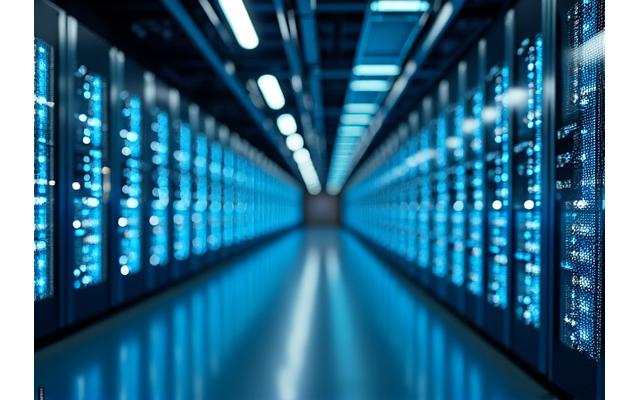 データセンターの冷機設備とサーバーラック